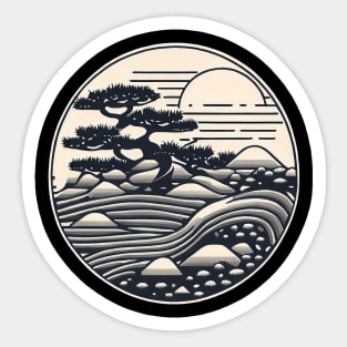 Retro Bonsai tree Sticker